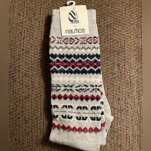 NWT Vintage Nautical Sweater Knit Pattern Socks